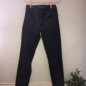 american eagle super stretch black jeans